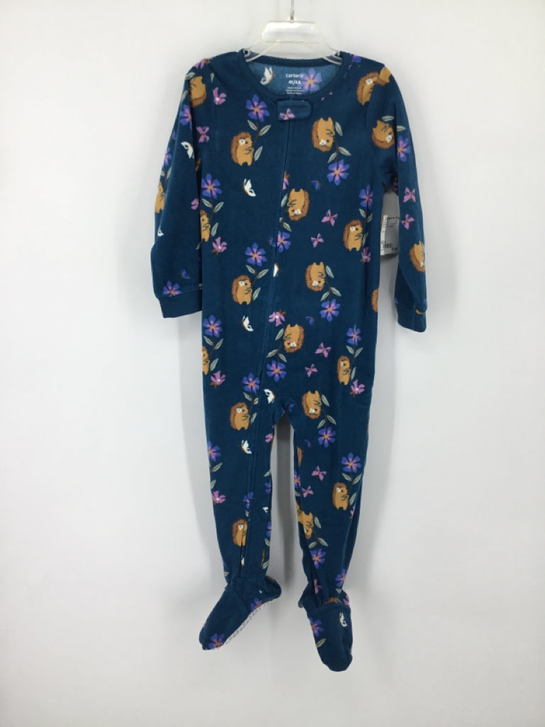 Carter's Child Size 4 Teal Sleepers