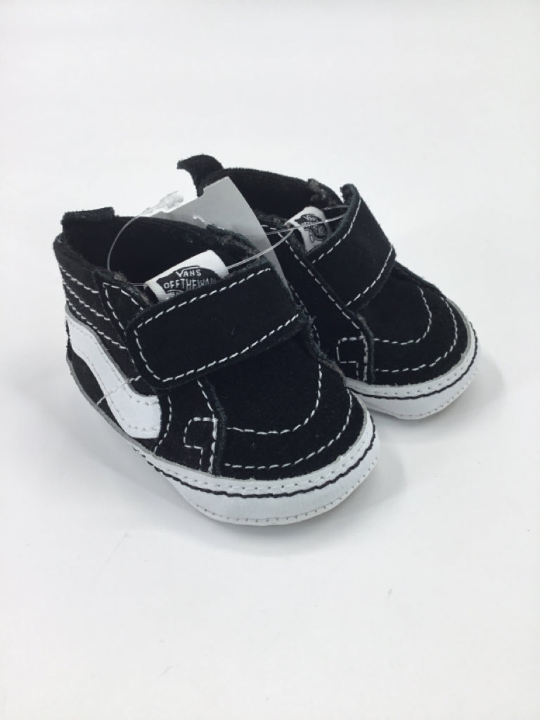 Vans Child Size 1 Toddler Black Baby/Walker Shoes