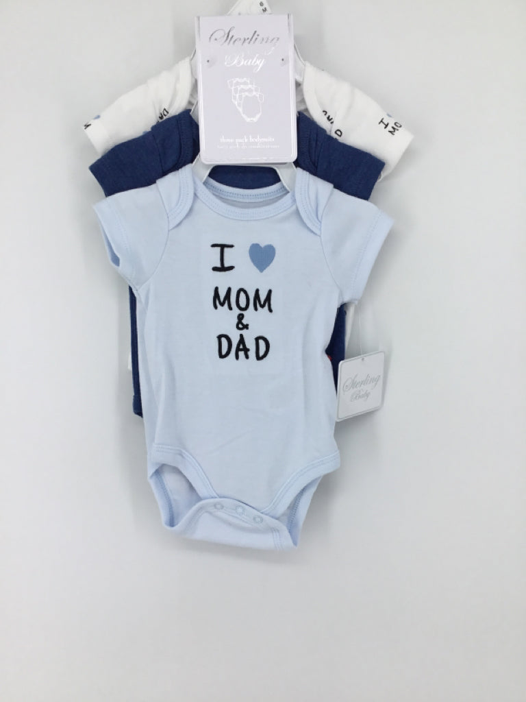 Sterling Baby Child Size 6 Months Blue Onesie