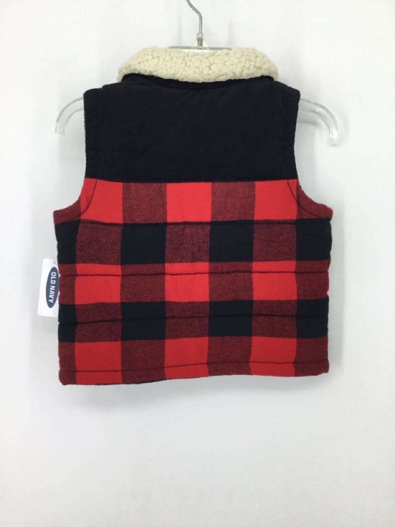 Old Navy Child Size 6-12 Months Red Checkered Outerwear - boys