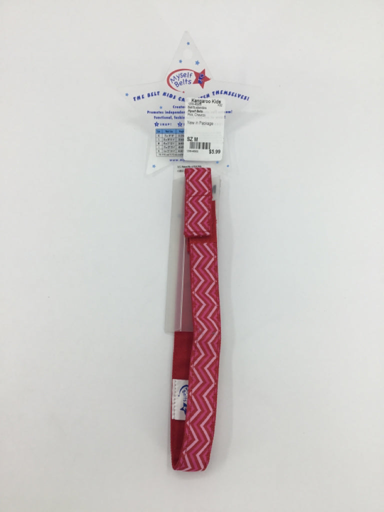 Myself Belts Child Size M Pink Chevron Belt/Suspenders