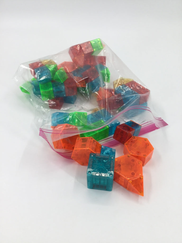 Translucent Magnetic Building Blocks - Approx 75 pcs