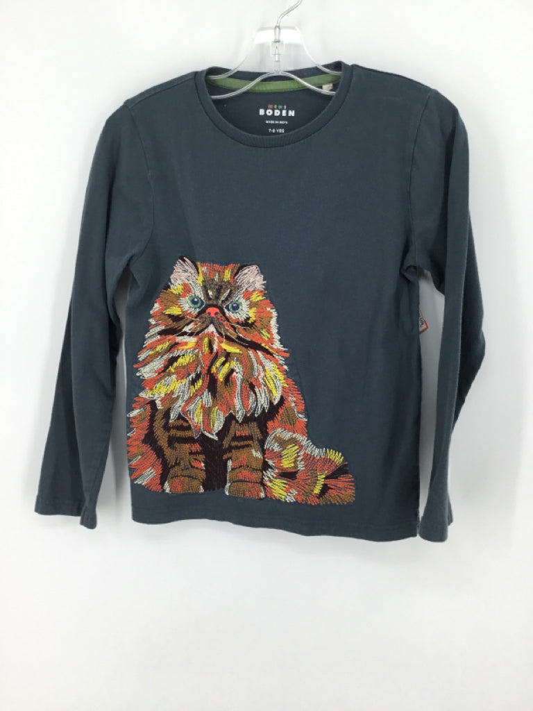 Mini Boden Child Size 7 Green Embroidered T-shirt - boys