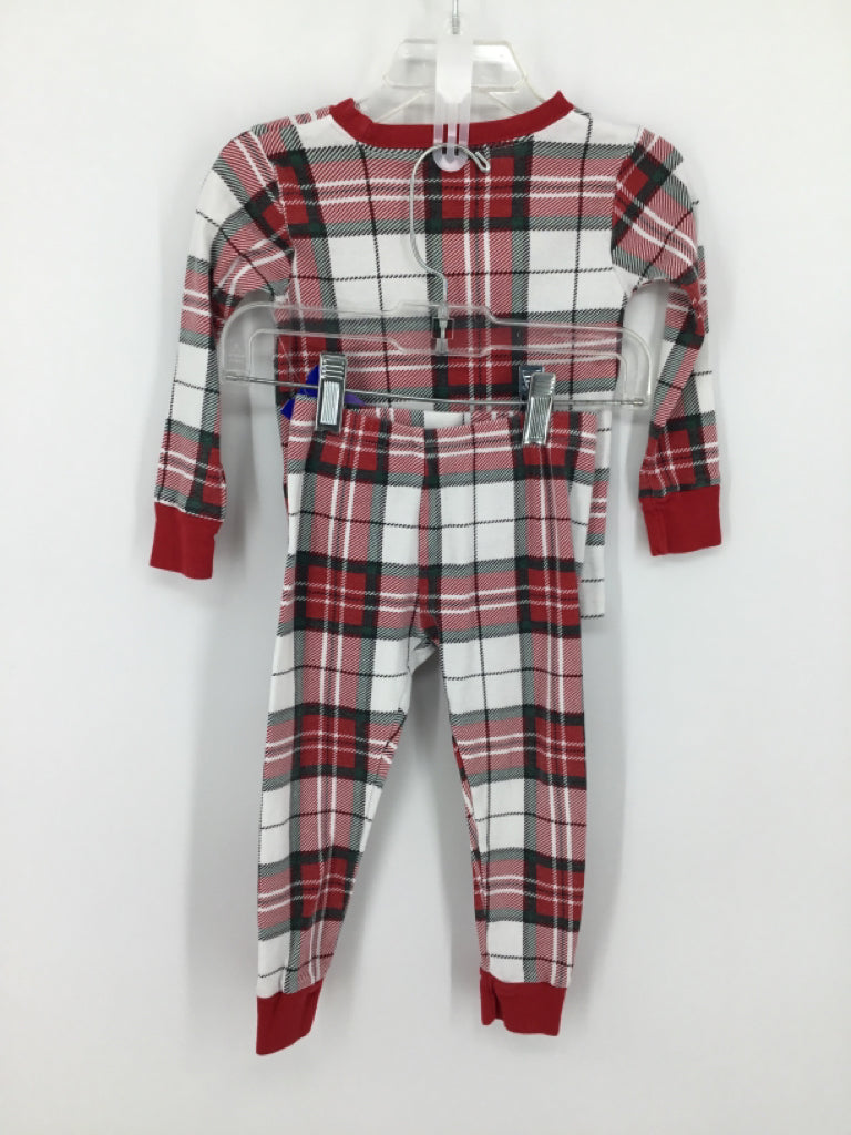 Carter's Child Size 2 Red Plaid Pajamas - boys
