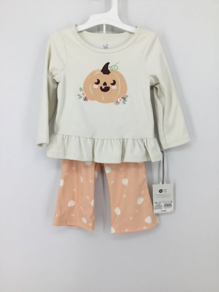 cloud island Child Size 12 Months White Halloween Outfit