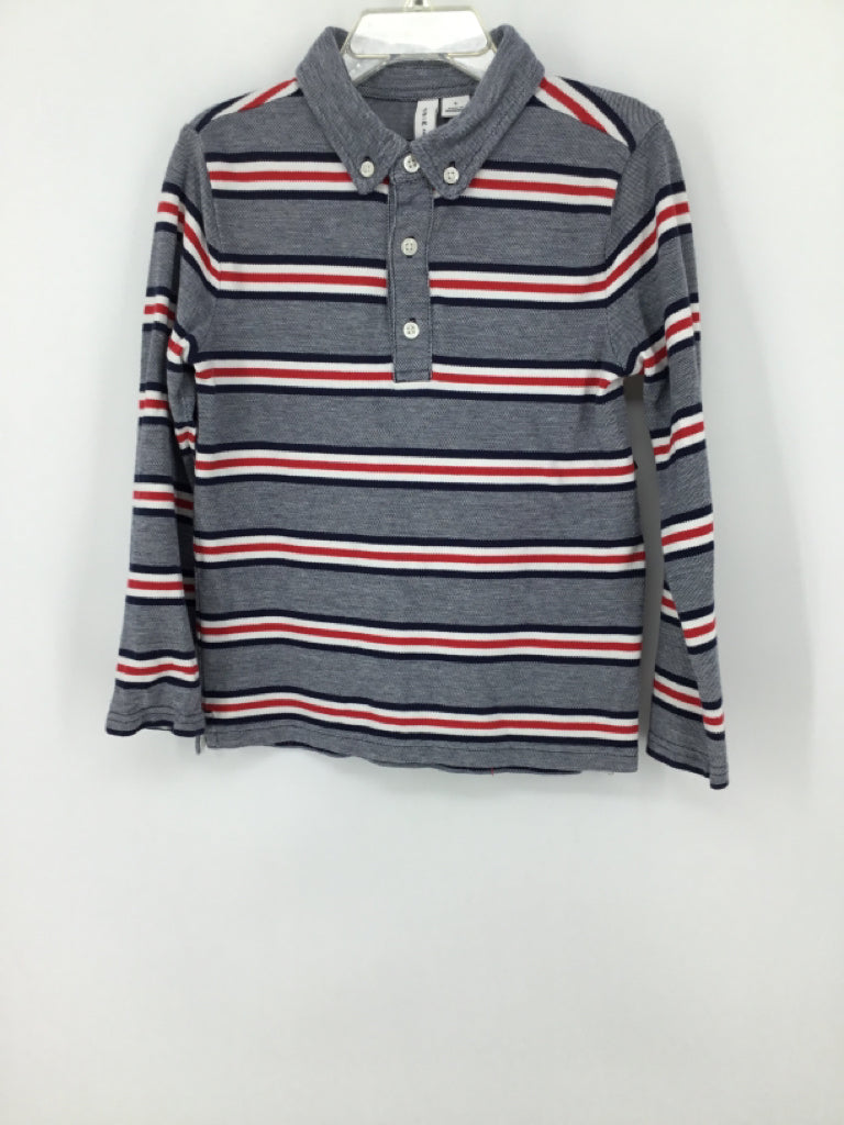 Janie and Jack Child Size 5 Blue Stripe Shirt - boys