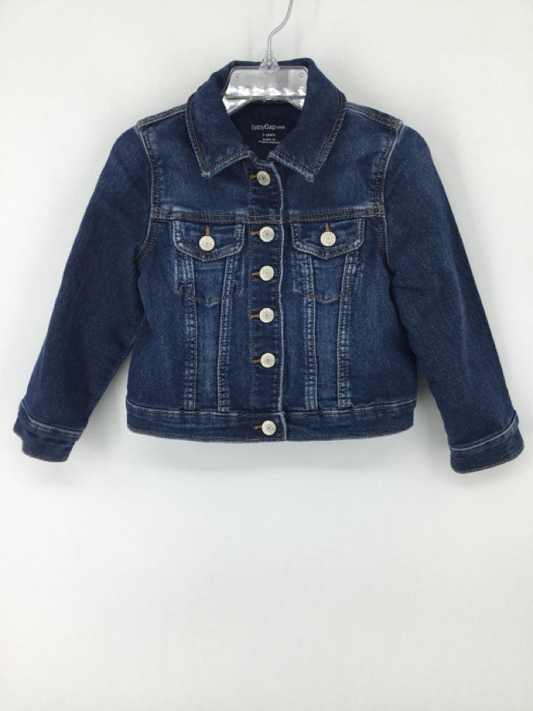 Baby Gap Child Size 3 Blue Solid Jacket - boys