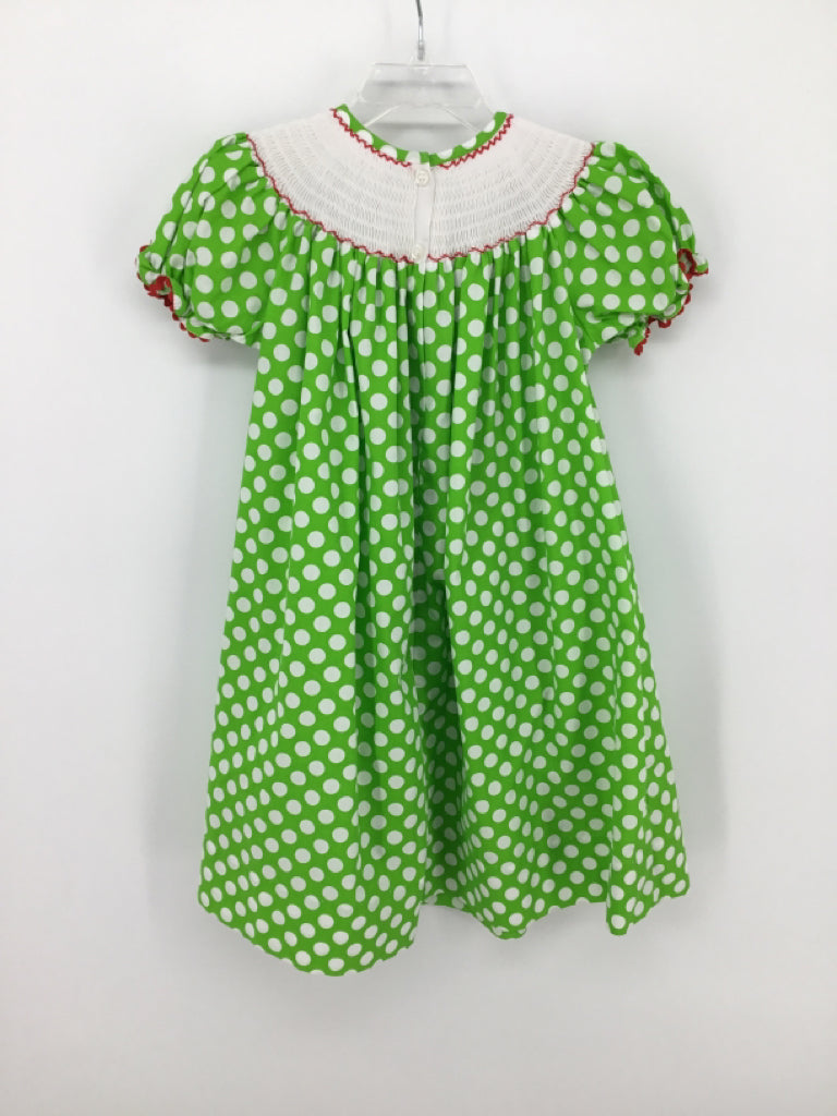Lolly Wolly Child Size 2 Green Christmas Dress