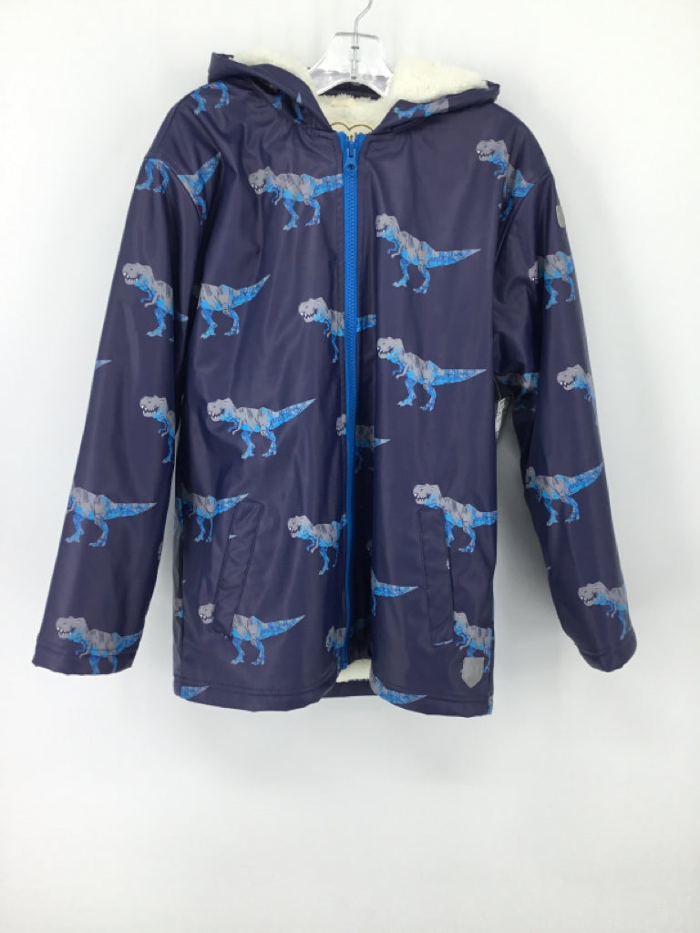 Hatley Child Size 12 Navy Dinosaur Raincoat - boys