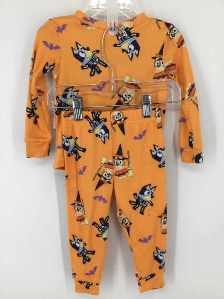Bluey Child Size 2 Orange Halloween Pajamas
