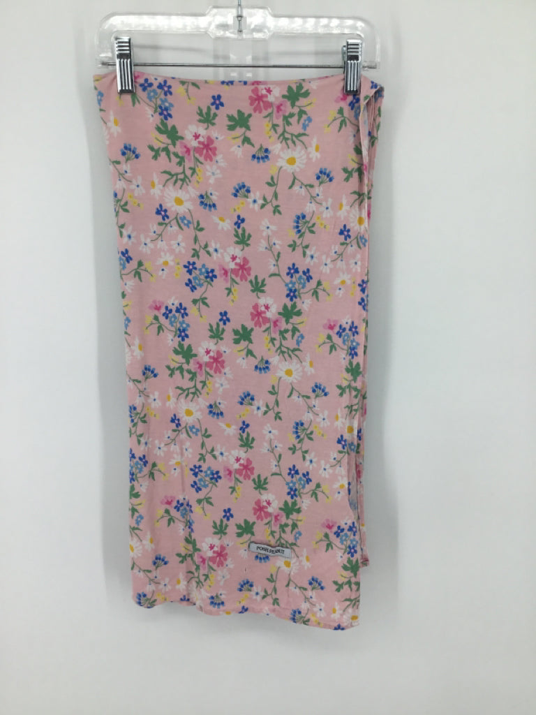 Posh Peanut Child Size 0-6 Months Pink Print Blanket & Headband