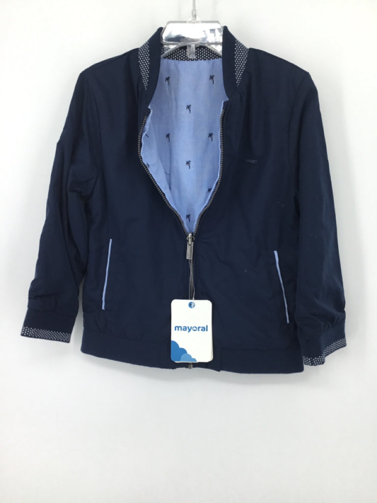 Mayoral Child Size 4 Navy Solid Jacket - boys