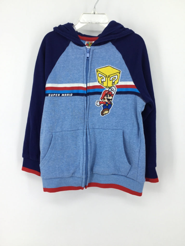 Super Mario Child Size 6 Blue Character Hoodie - boys