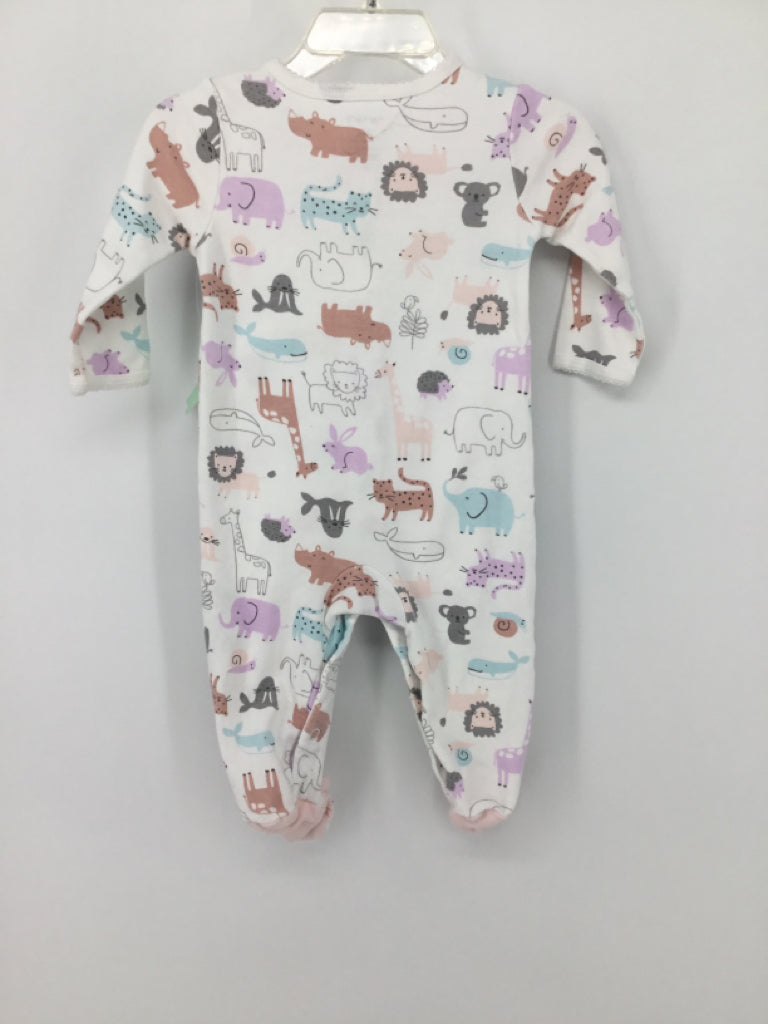 Carter's Child Size 6 Months White Sleepers