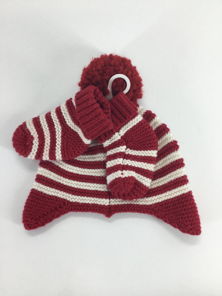 Carter's Child Size 0-3 Months Red Stripe Hats - boys
