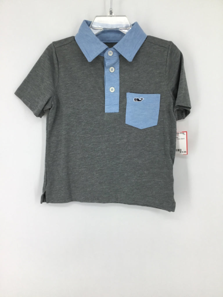 vineyard vines Child Size 3 Gray Solid Shirt - boys