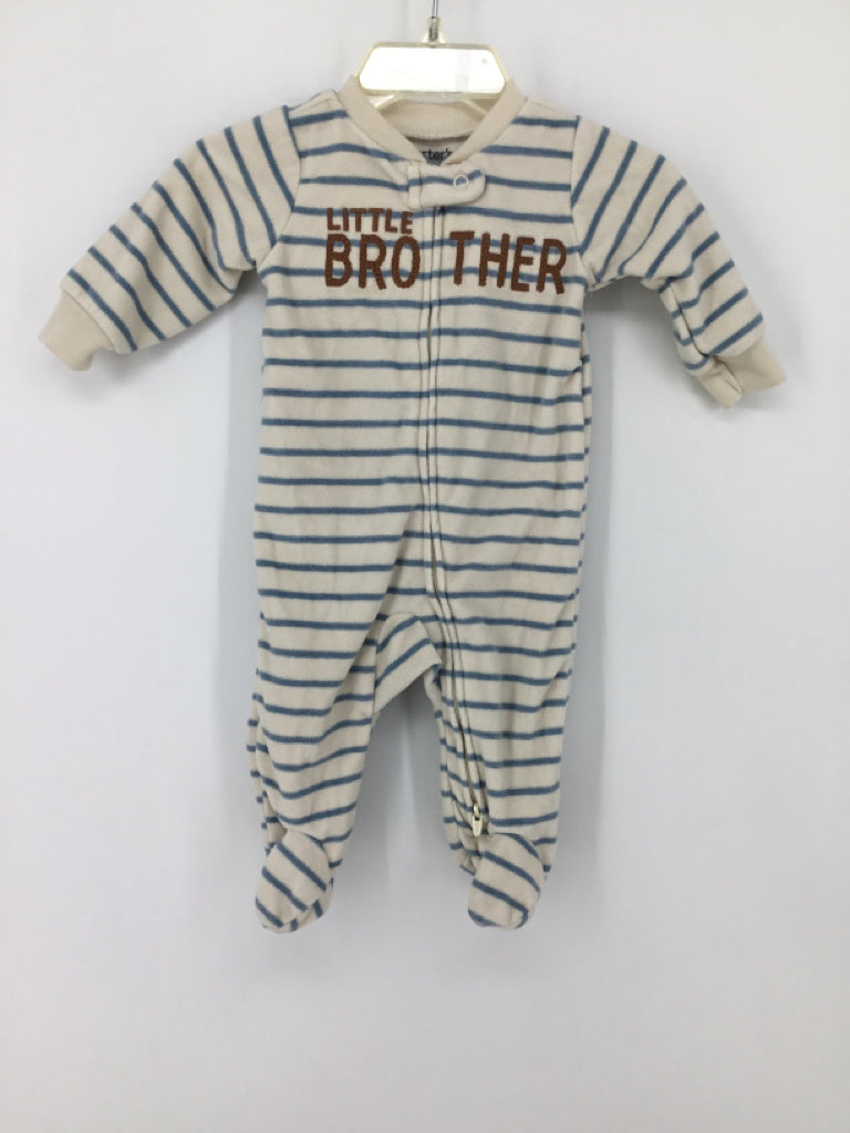 Child of Mine Child Size 0-3 Months Blue Sleepers