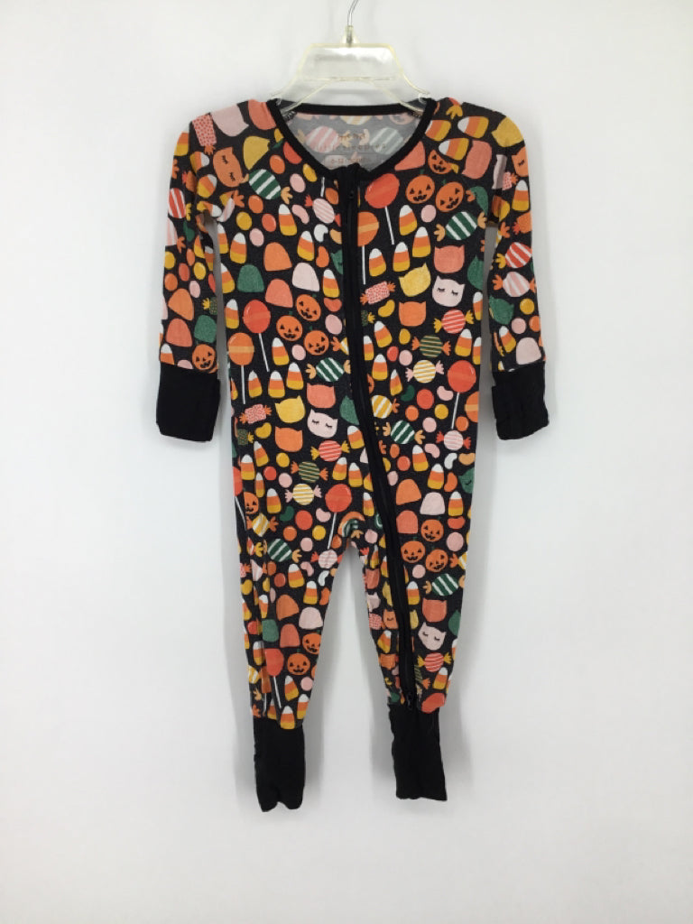 Little Sleepies Child Size 6-12 Months Black Halloween Pajamas