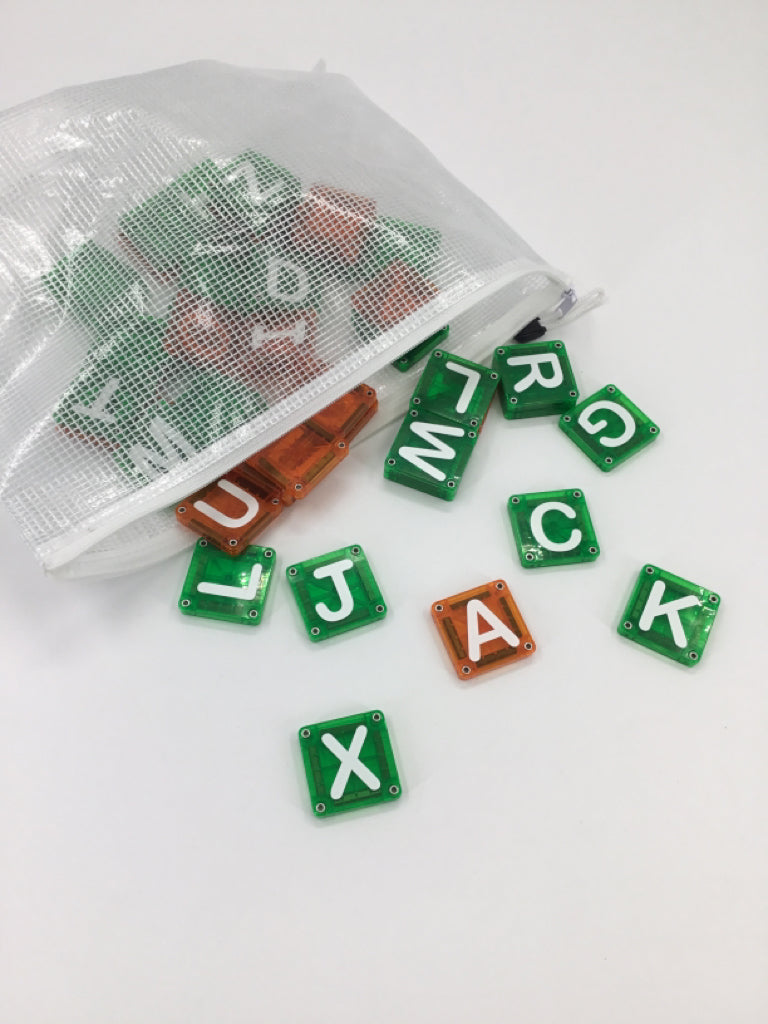 Magna-tiles microMAGS Learn Letters Magnetic Buillding Tiles
