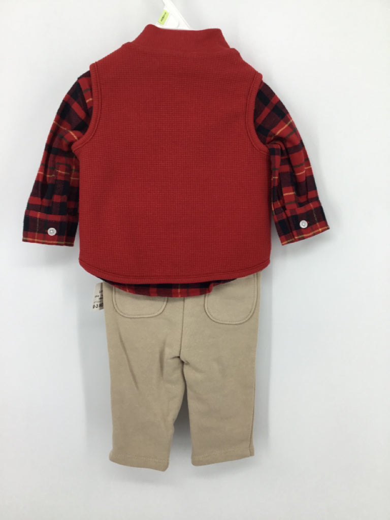 First Impressions Child Size 0-3 Months Red Solid Outfit - boys