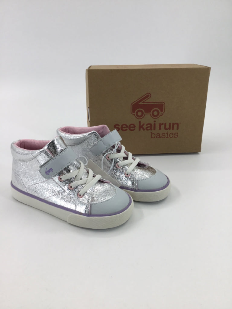 See Kai Run Belmont III Child Size 11 Silver Sneakers