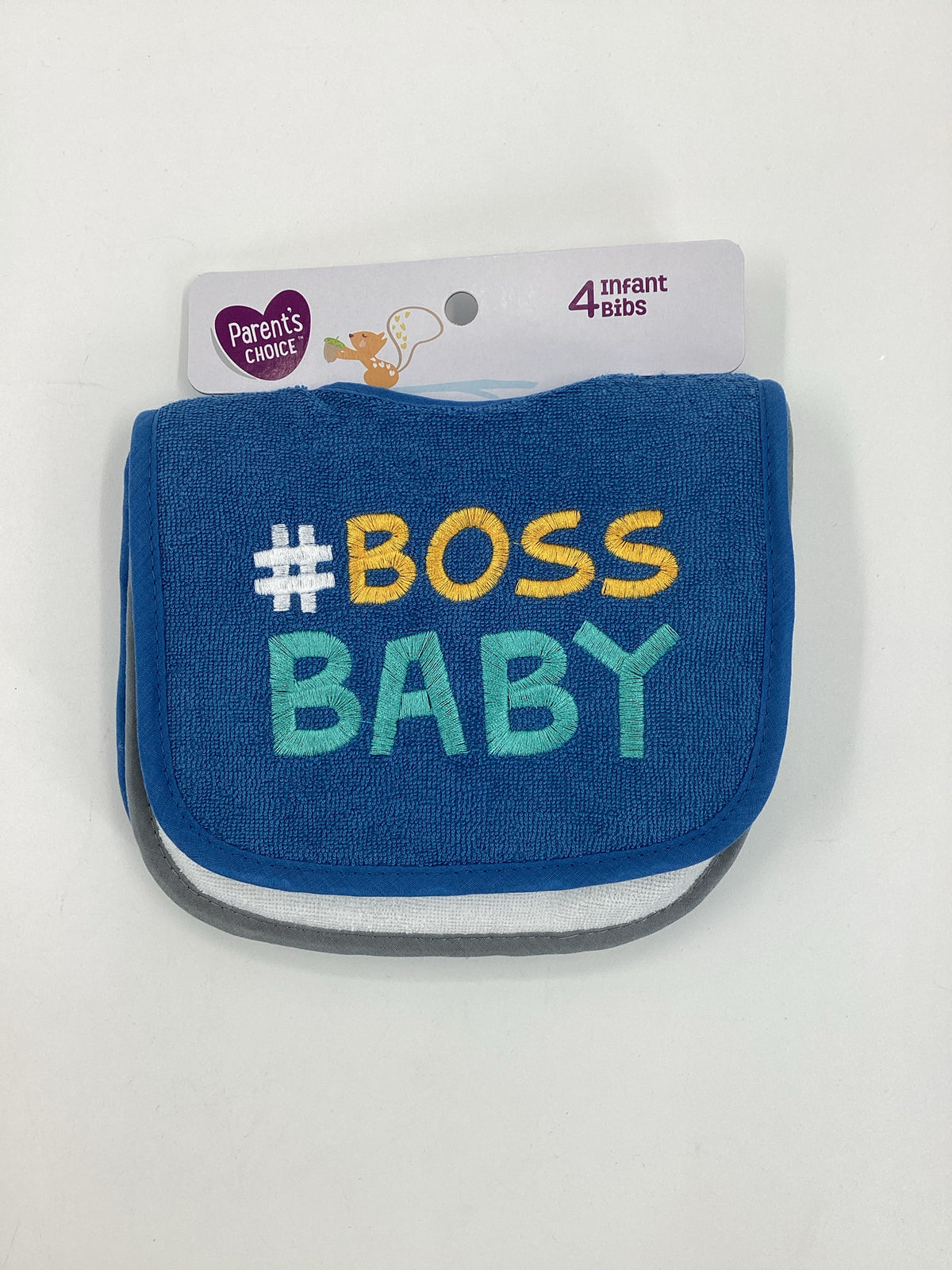 Parent's Choice One Size Blue Bib Set of 4