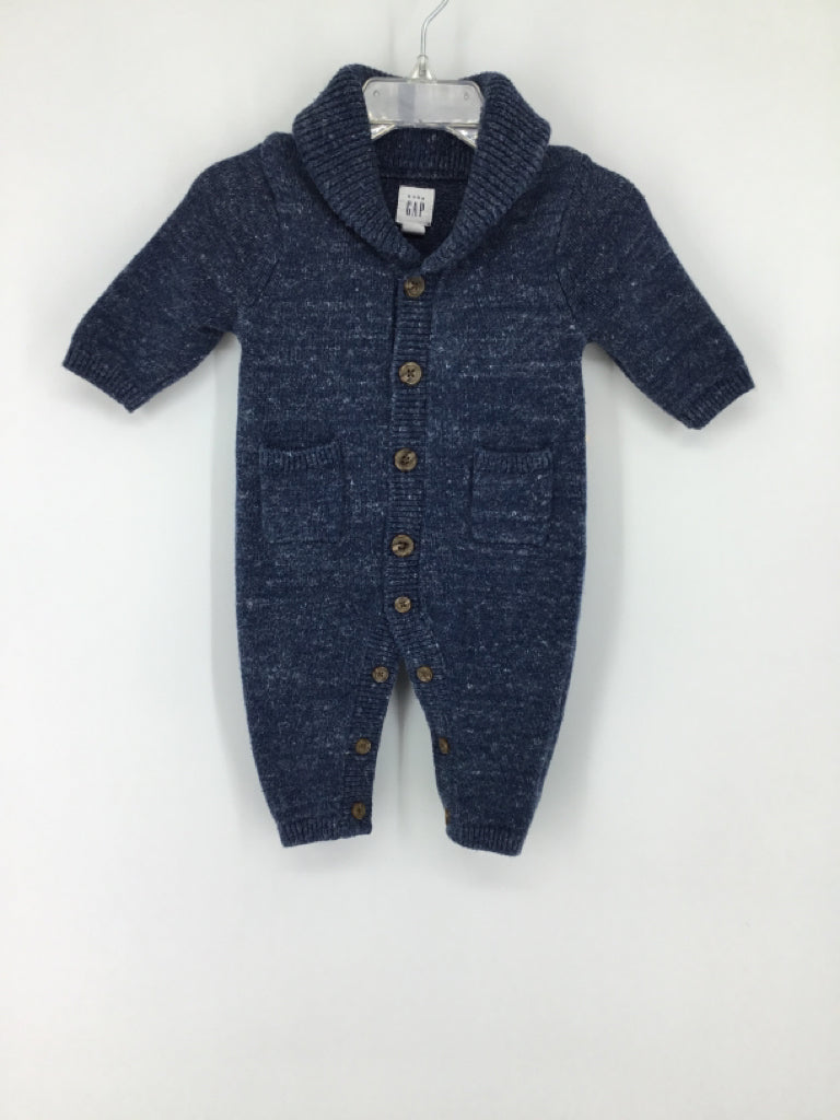 Baby Gap Child Size 0-3 Months Blue Speckled Outfit - boys
