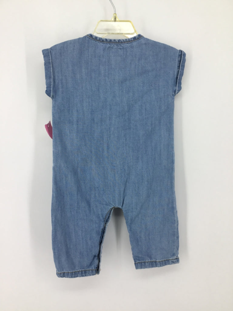 Little Planet Child Size 6 Months Blue Solid Outfit - boys