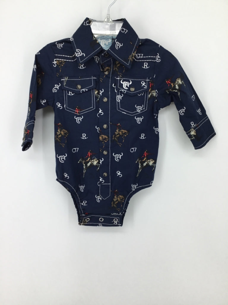 brandless Child Size 6 Months Navy Onesie