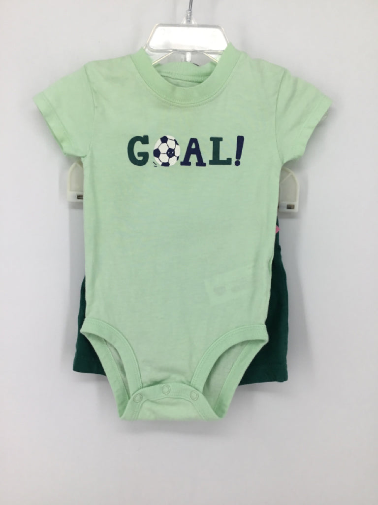 Carter's Child Size 6 Months Green screen printed Outfit - boys