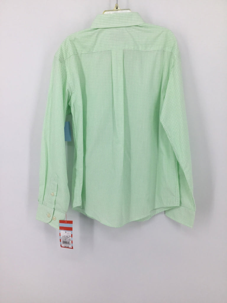 Cat & Jack Child Size 6 Green Checkered Shirt - boys