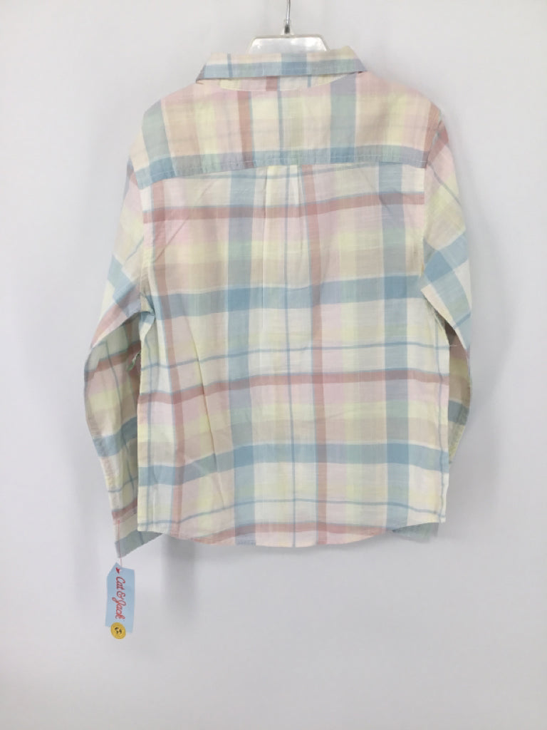 Cat & Jack Child Size 6 Multi-Color Plaid Shirt - boys