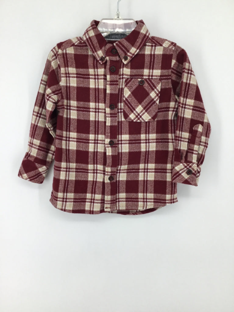 Sovereign Code Child Size 2 Red Plaid Shirt - boys