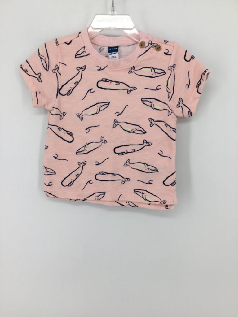 Old Navy Child Size 18-24 Months Pink Print Shirt - boys