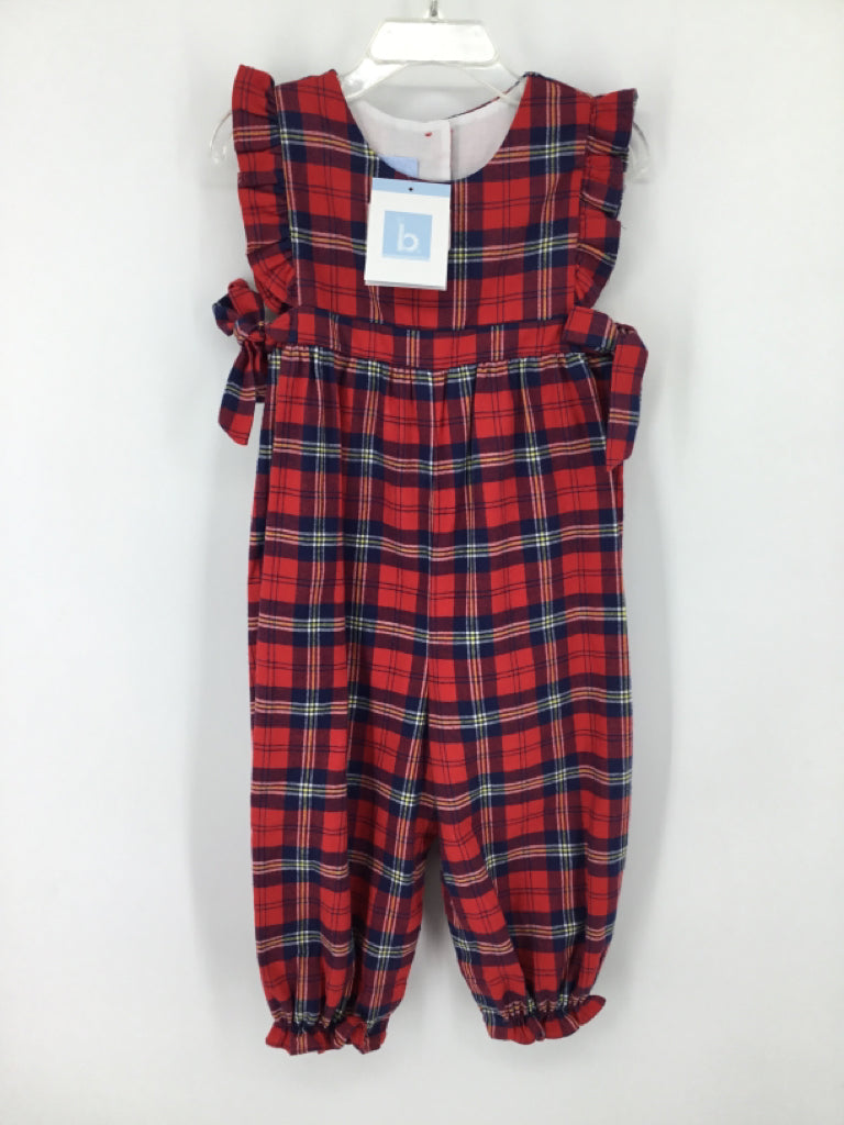 b Bella Bliss Child Size 24 Months Red Outfit - girls