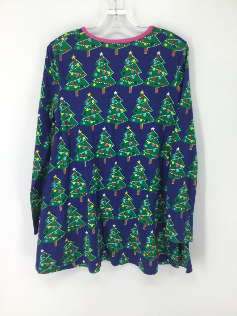 Mini Boden Child Size 9 Blue Christmas Dress