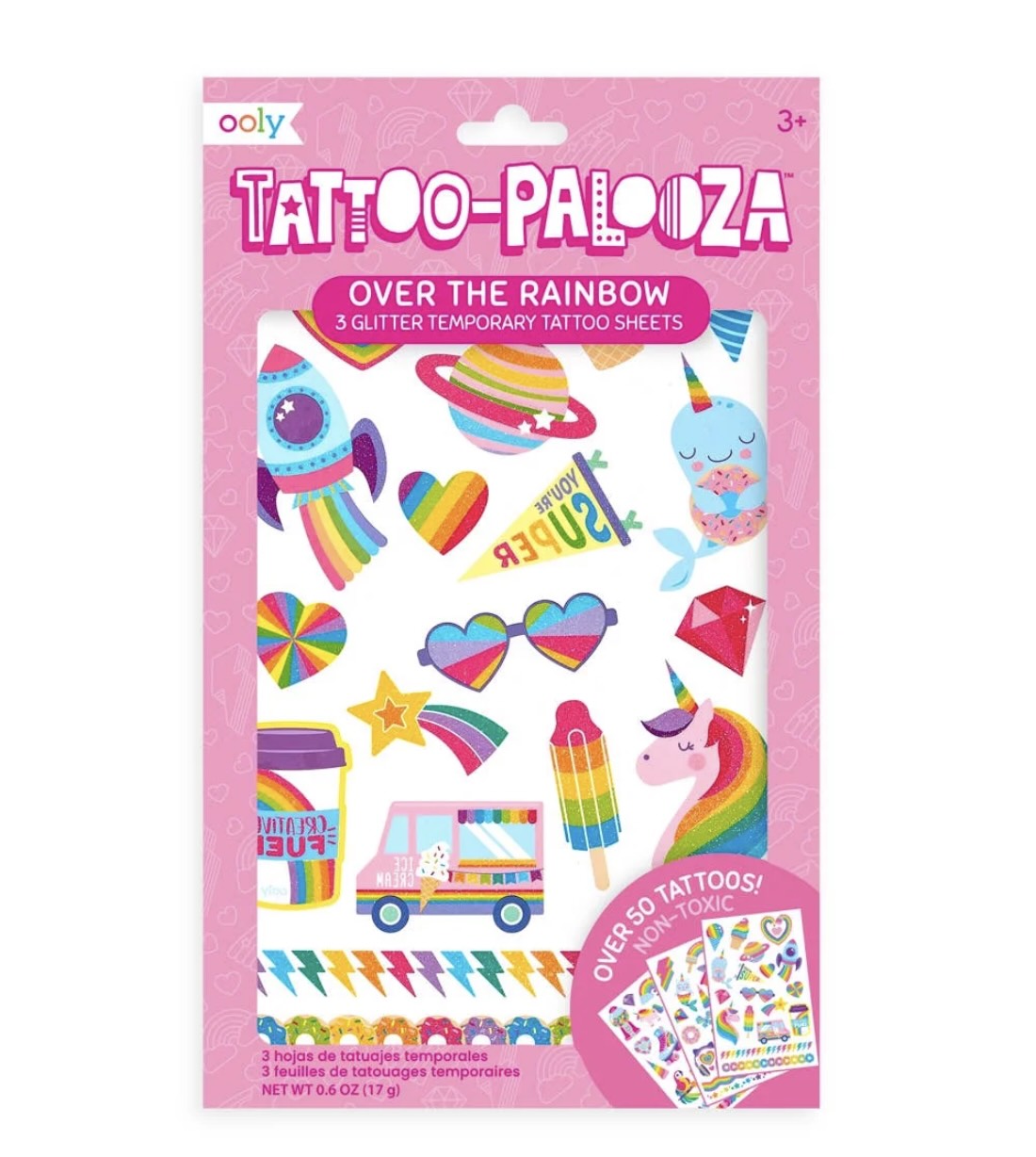 Ooly - Over The Rainbow Temporary Glitter Tattoos
