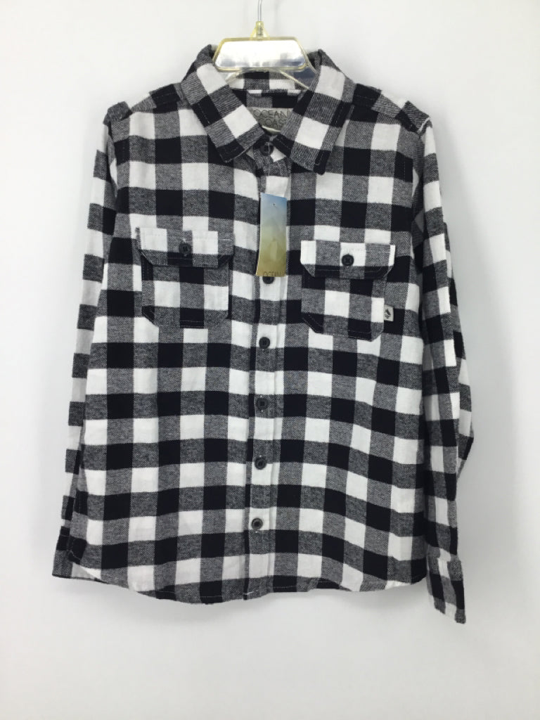 Ocean & Coast Child Size 6 Black Checkered Shirt - boys