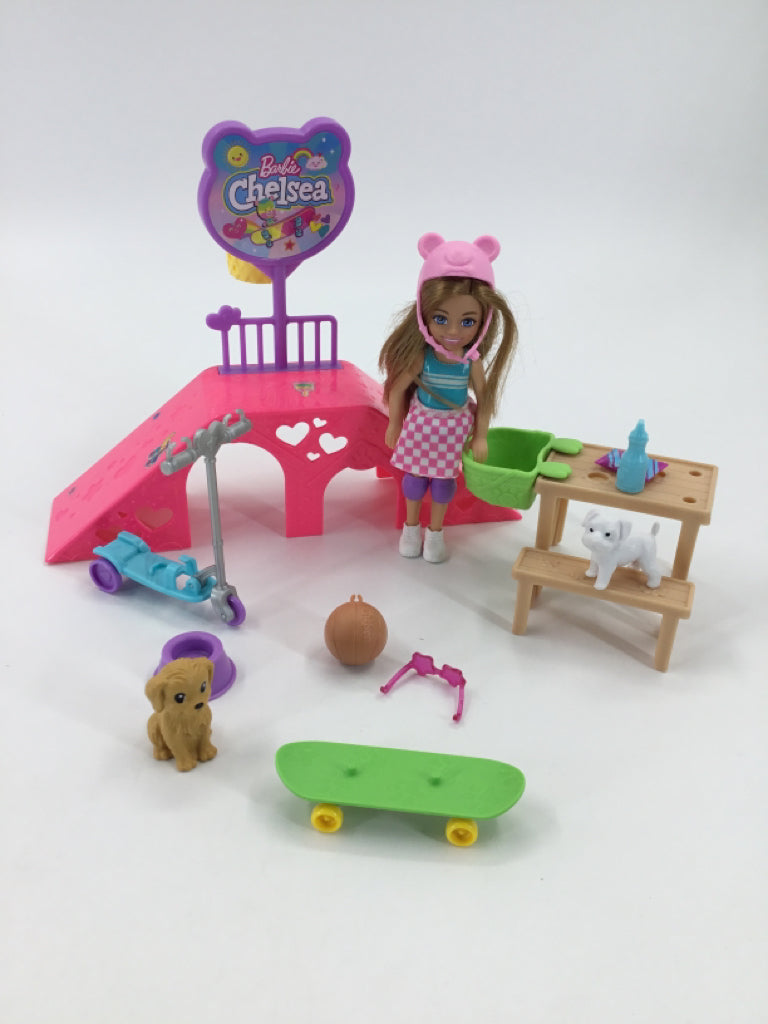 Barbie Chelsea Doll and Skatepark Playset