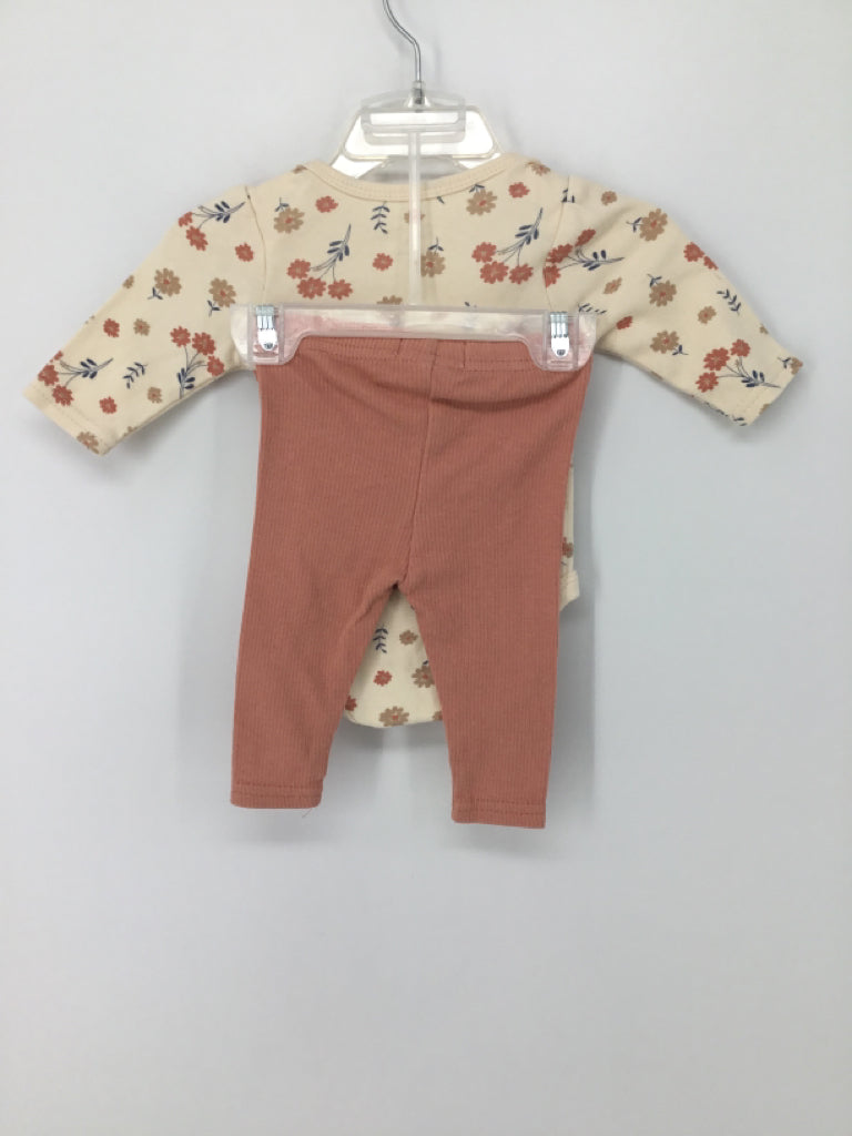 Rene Rofe Child Size 0-3 Months Cream Outfit - girls