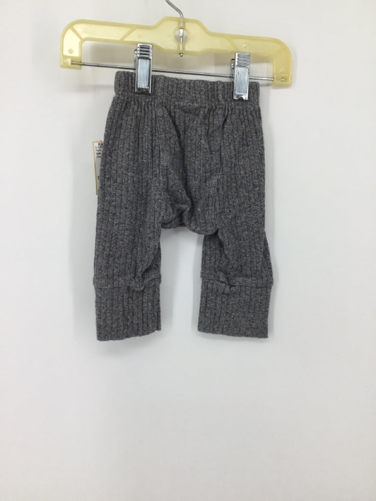 Kate Quinn Organics Child Size 0-3 Months Gray Solid Pants - boys