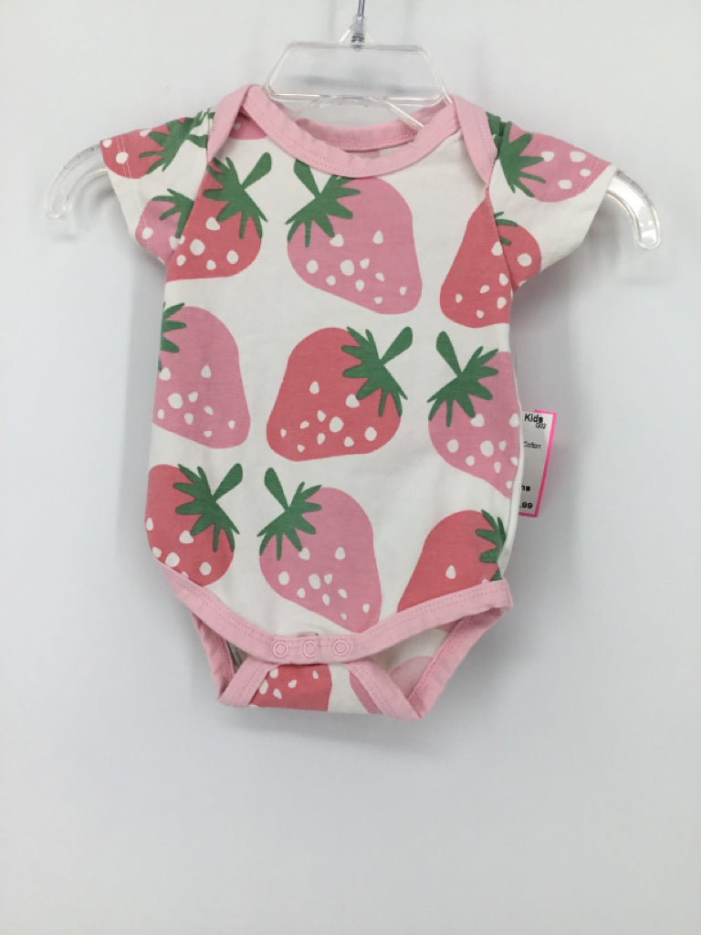 Monica + Andy Child Size 0-3 Months Pink Onesie