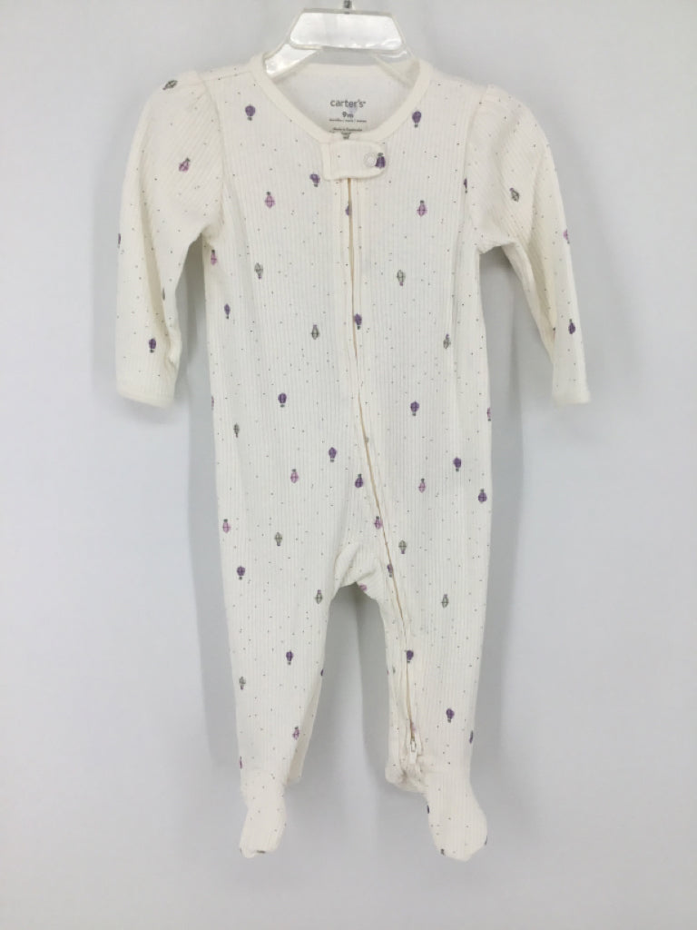 Carter's Child Size 9 Months White Sleepers