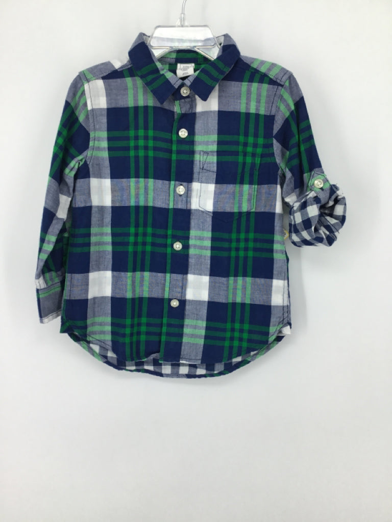 Baby Gap Child Size 2 Blue Plaid Shirt - boys