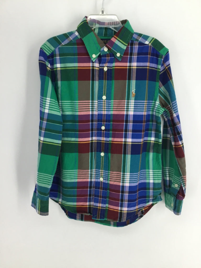 Ralph Lauren Child Size 6 Multi-Color Plaid Shirt - boys