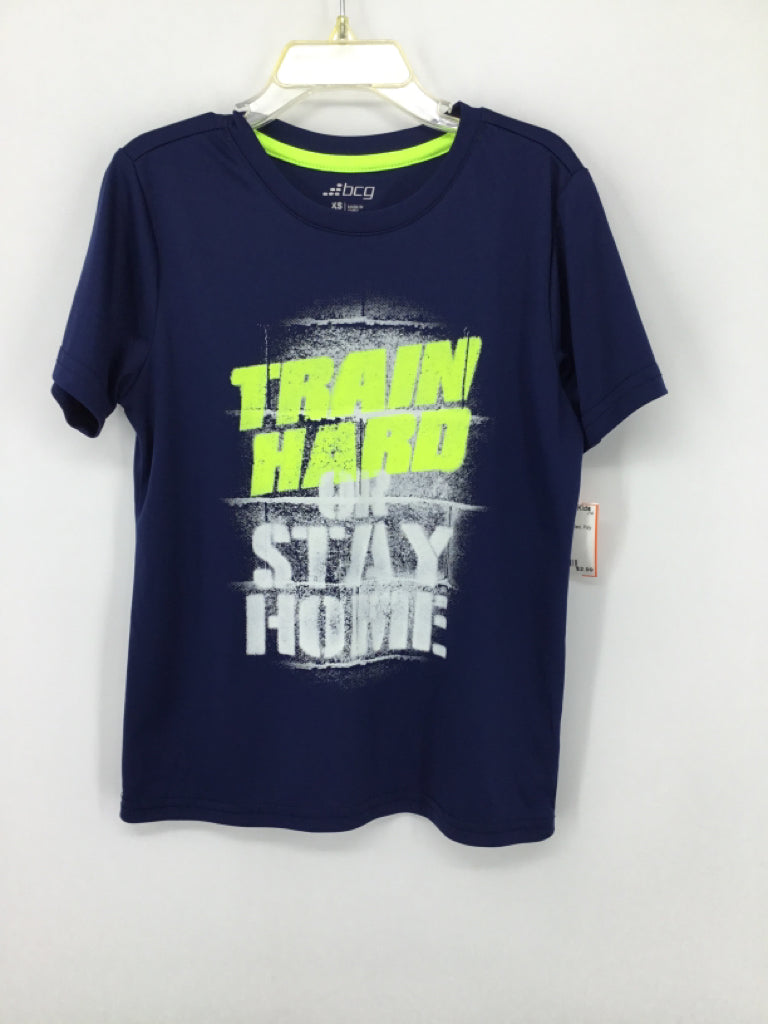 BCG Child Size 6 Navy screen printed T-shirt - boys