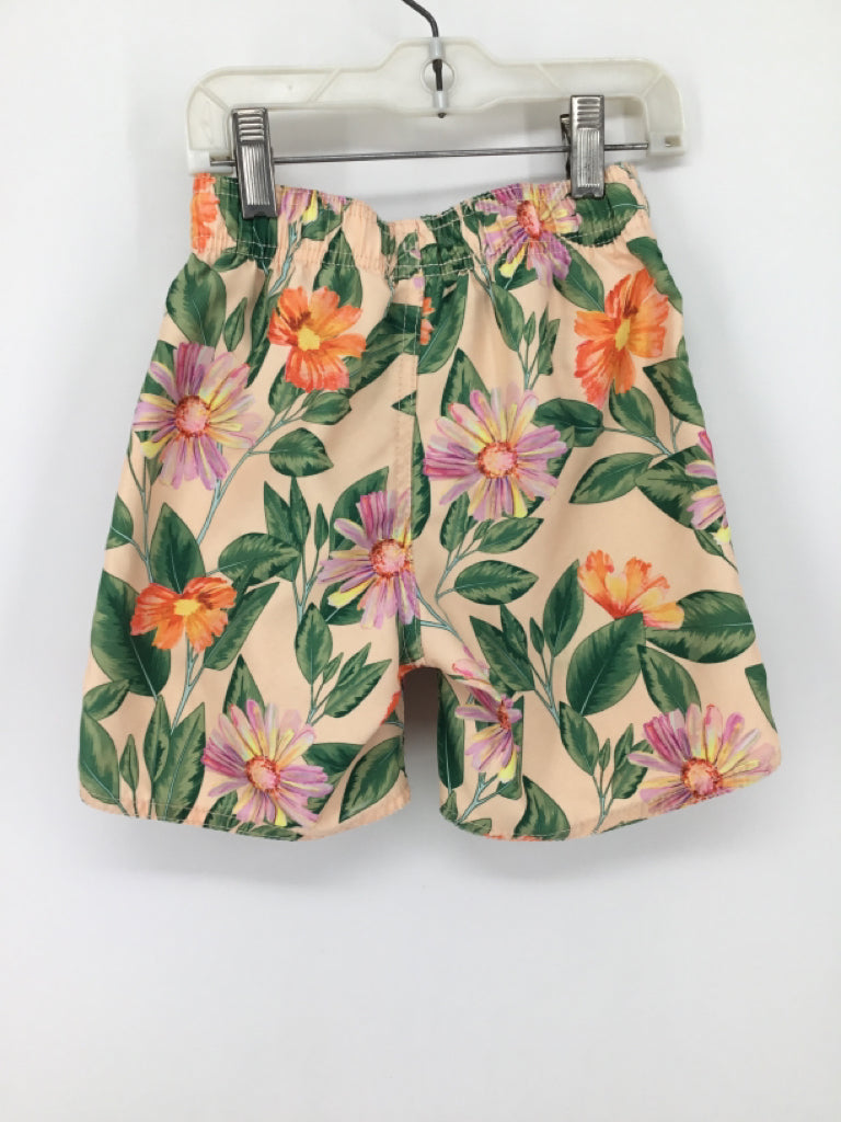 First Wave Child Size 4 Peach Tropical Swimwear - boys