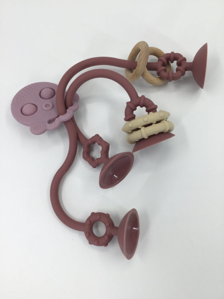 Suction Cups Silicone & Wood High Chair Toy