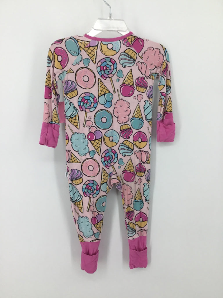 Little Sleepies Child Size 3-6 Months Pink Pajamas - girls