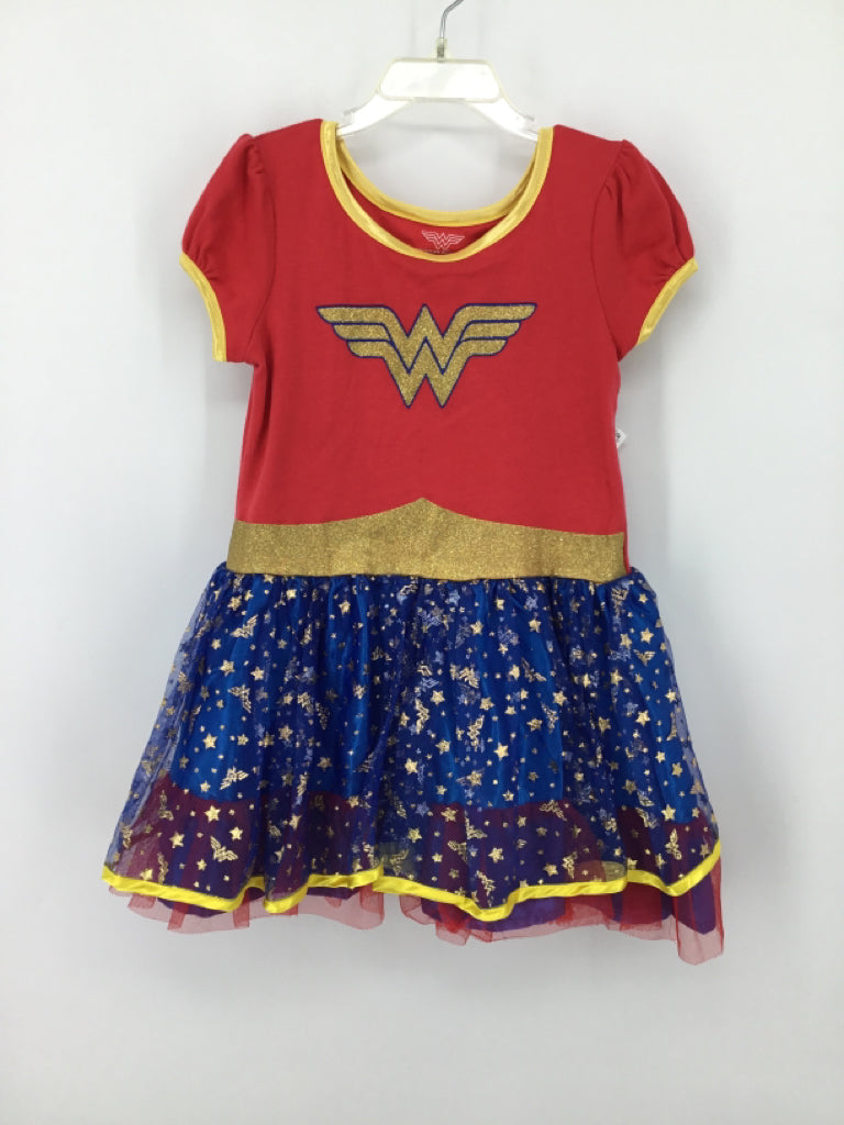 Wonder Woman Child Size 5 Red Dress-Up